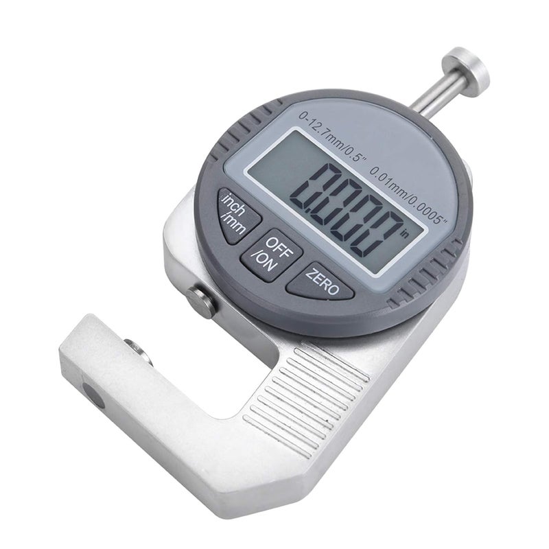 BRRNOO Digital Thickness Gauge 0 12 7mm Range 0 01mm Precision LCD Large Screen - Image 1