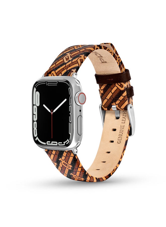 POLICE Universal Replacement Leather Strap For Men And Women, Compatible With Apple Watch Series 3-9 & SE (38-40-41) & Samsung, Huawei Or Quartz Watch With Lug Width Of 20mm  - Image 1
