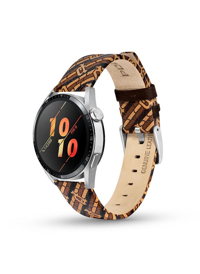 POLICE Universal Replacement Leather Strap For Men And Women, Compatible With Apple Watch Series 3-9 & SE (38-40-41) & Samsung, Huawei Or Quartz Watch With Lug Width Of 20mm  - Image 2