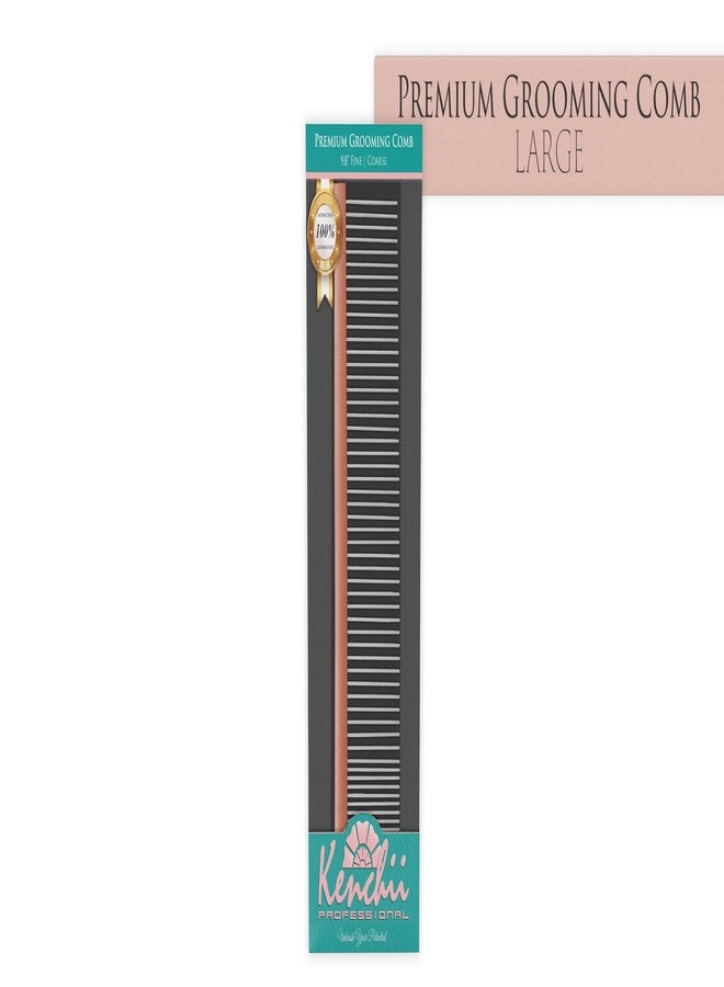 Kenchii Premium Satin Rose Gold Grooming Combs (Large) - Image 3