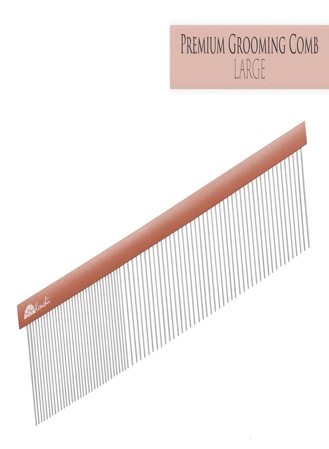 Kenchii Premium Satin Rose Gold Grooming Combs (Large) - Image 1