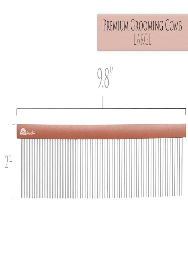 Kenchii Premium Satin Rose Gold Grooming Combs (Large) - Image 2
