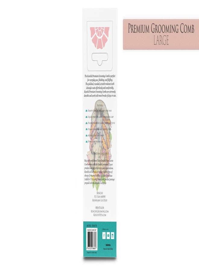 Kenchii Premium Satin Rose Gold Grooming Combs (Large) - Image 4