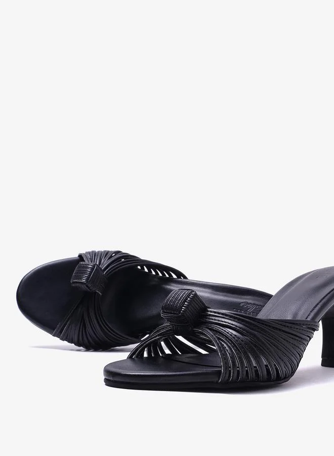 Pair-Ie Tales Black Knotted Strap Mules