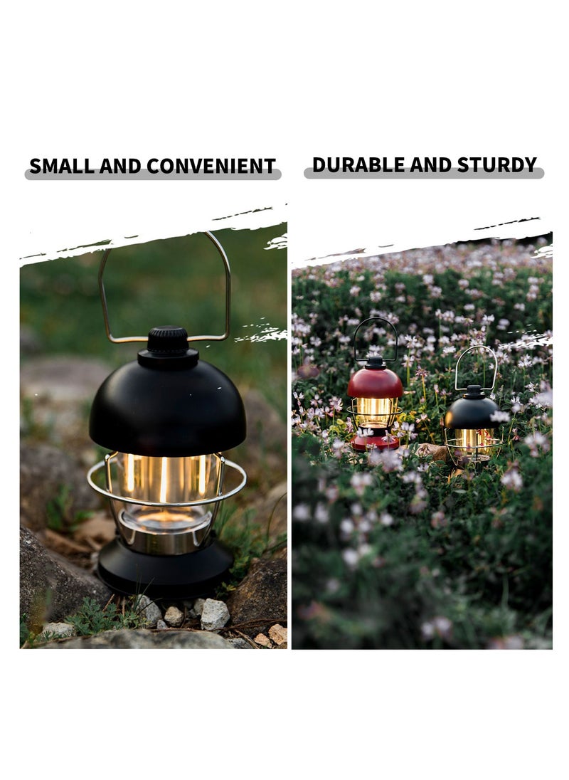 LED Vintage Camping Lantern Wall Light Rechargeable USB Rechargeable Camping Light Porch Sconces Outdoor Waterproof Hanging Portable Outside Yard Garden Black - pzsku/Z9CC23BBC29408139EC69Z/45/_/1736223365/16677961-504a-4453-b108-1b79a3b2abc4