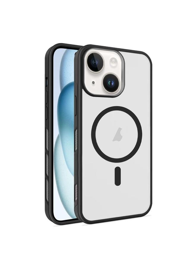 اس-توب جراب لهاتف iPhone 15، جراب هاتف MagSafe مبرد بطبقة من الضباب الجليدي الشفاف من الجوانب - Image 1