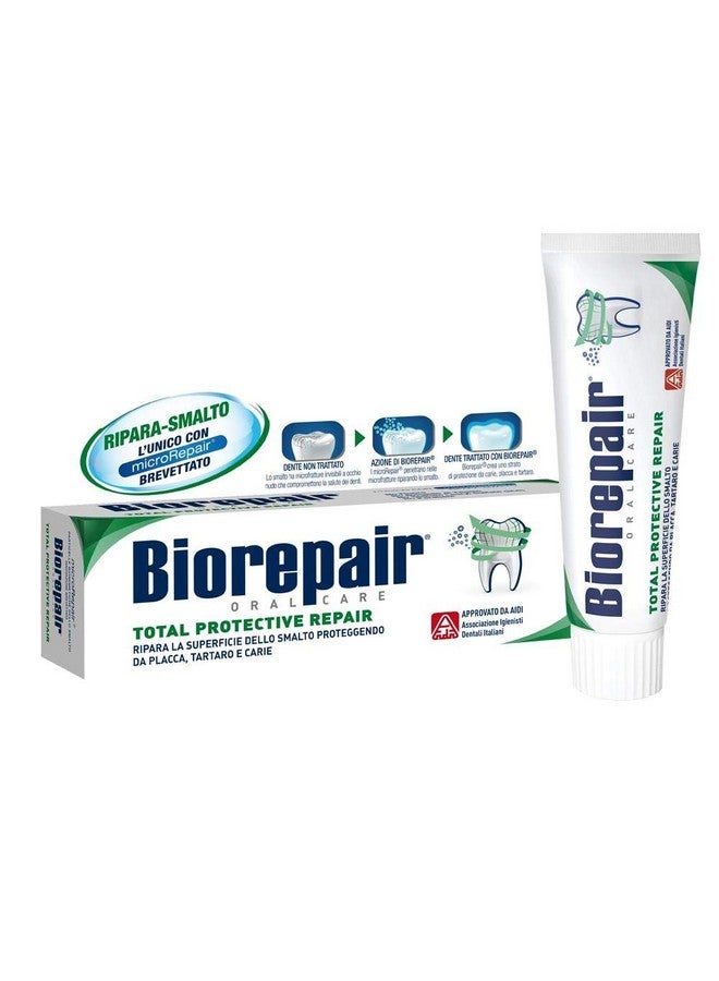 بيوريبير: معجون أسنان "إصلاح وقائي كامل" مع مايكروريبير * أنبوب 2.5 أونصة سائلة (75 مل) * [استيراد إيطالي] - Image 1