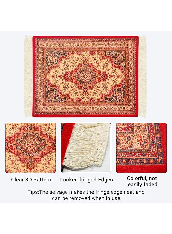 السجاد الفارسي نمط الماوس وسادة الشرقية القديمة البوهيمية السجاد المكتب وسادة الماوس المصغرة حصيرة كوستر الجدول ديكور للمكتب المنزل - Image 2