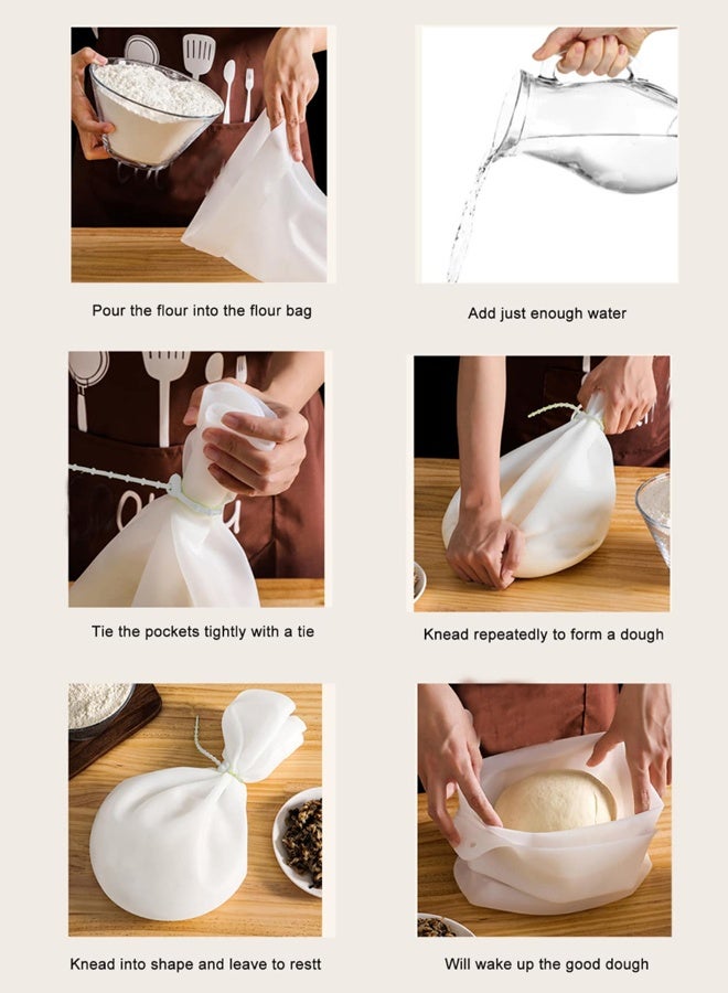 1 piece, silicone dough kneading bag for kitchen tools (36cm*36cm), multifunctional dough mixer for bread, pastries, pizza, and tortillas, premium silicone baking ware, multifunctional food storage box cooking tool. - Image 3