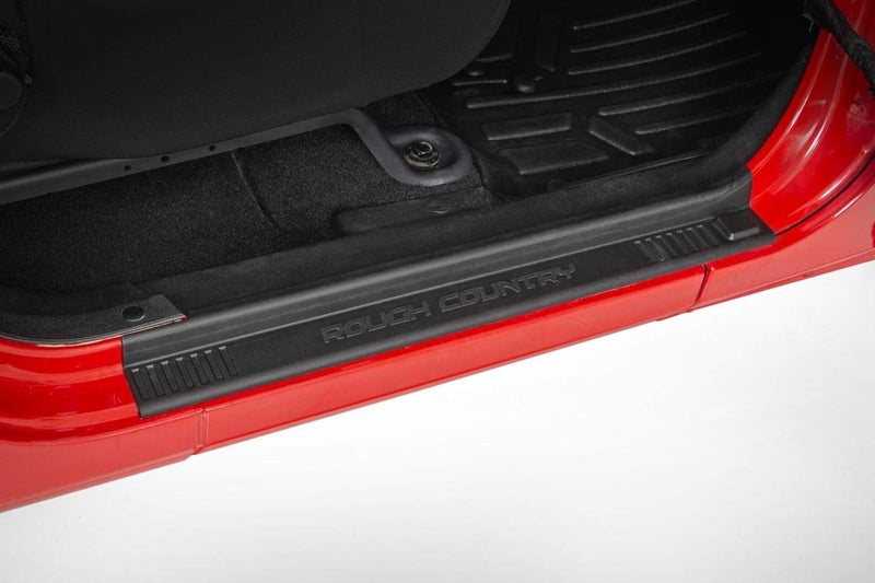 Rough Country Front and Rear Entry Guards for 2007-2018 Jeep Wrangler JK - 10567 Black - Image 3