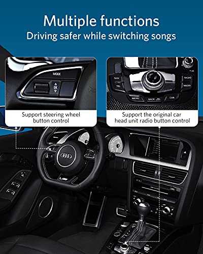 INVERY Airdual Bluetooth 5.0 aptX-HD Car Adapter Compatible for Audi MMI 3G AMI Music Interface,Audi Symphony,Audi Concert,Mercedes Media Interface and Volkswagen MDI Interface - Image 4