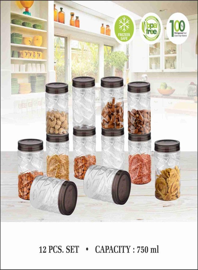 Sky Lexus Celebration 12 Pcs Storage Container Set for Kitchen (750ml x 12 PcS),(Grey) (12pcs -750ml) - Image 4