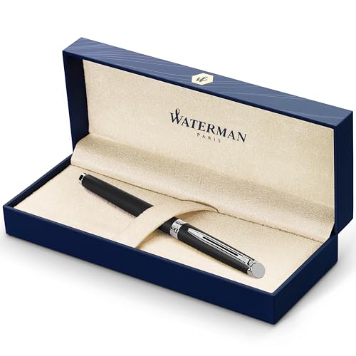 Waterman Hemisphere Essential Matte Black Chrome Trim Medium Point Fountain Pen - S0920830 - Image 1