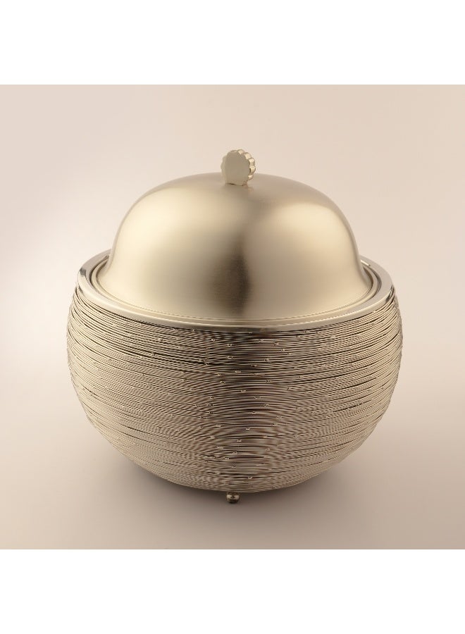 La Mesa سخان طعام من الفولاذ المقاوم للصدأ 5 لتر بغطاء نيكل، ذهبي الشمبانيا - Image 1