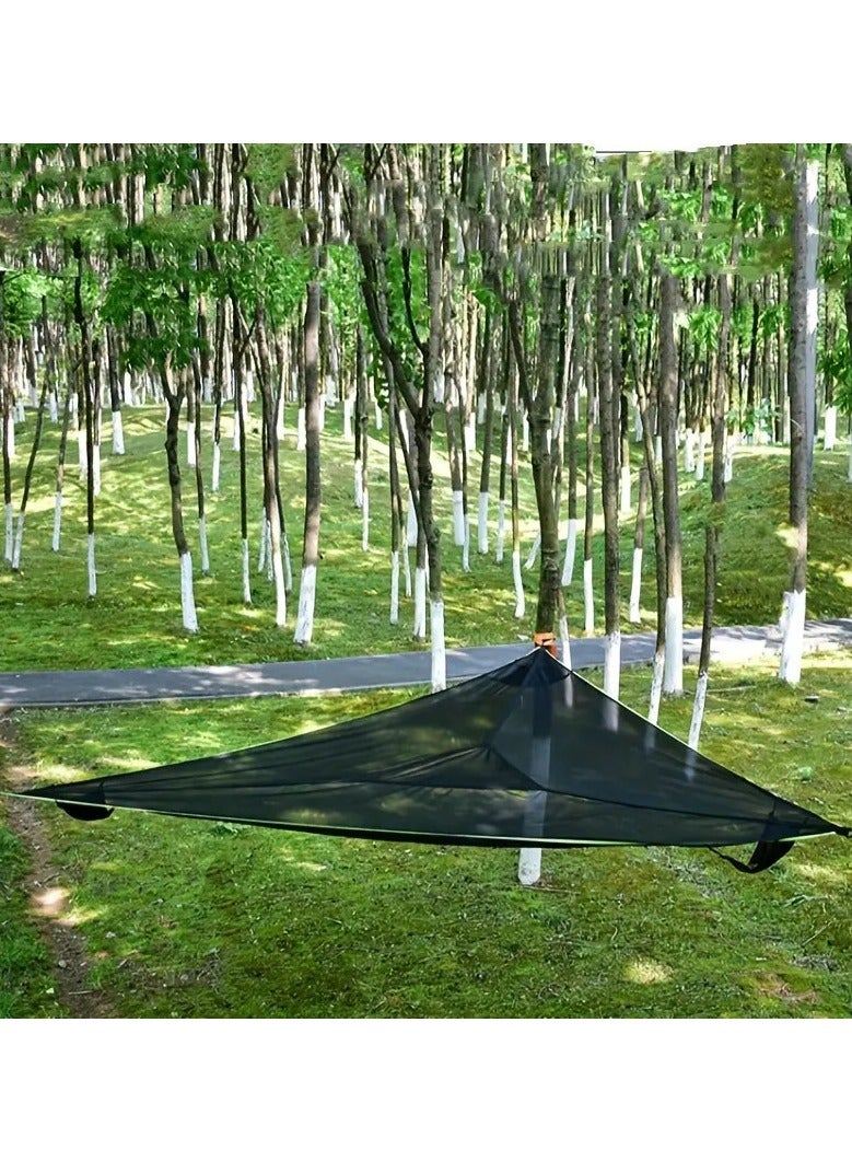 general Outdoor triangle hammock portable anti-rollover camping picnic equipment single and double hammock easily cope with a variety of outdoor environments  - Image 2