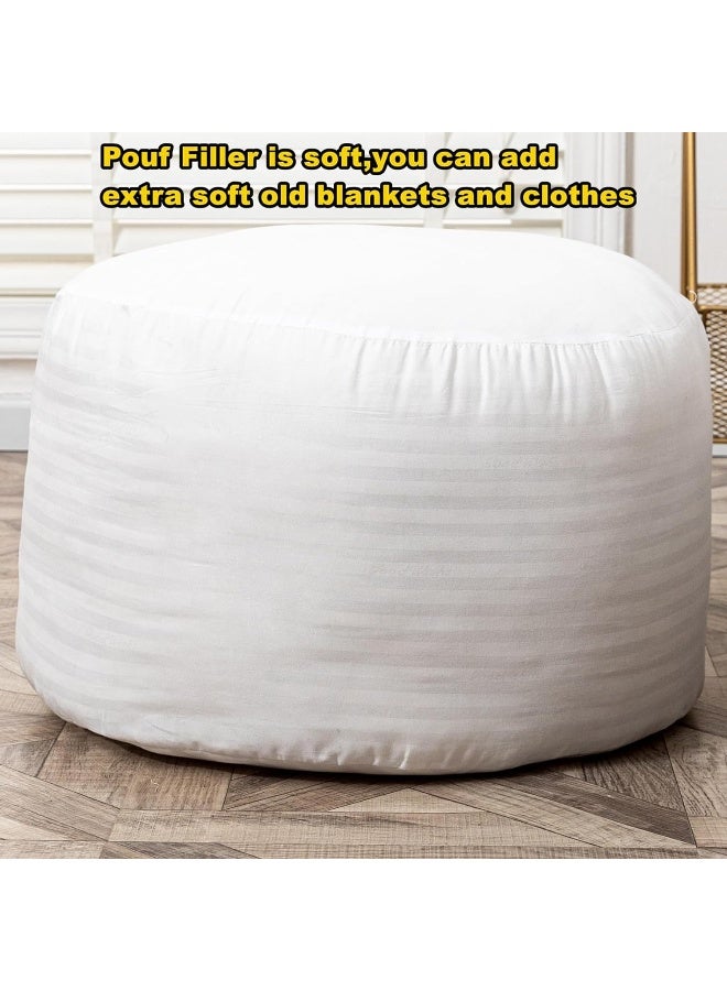 Asuprui Pouf Ottoman Filling, Footstool Filler, Polyfill Stuffing, Pouf Stuffing, Pouf Ottoman Filler, Pouf Insert, Bean Bag Filler, 20X20X13 Inches Round Poof Filler, Floor Bean Bag Chair Stuffing  - Image 2