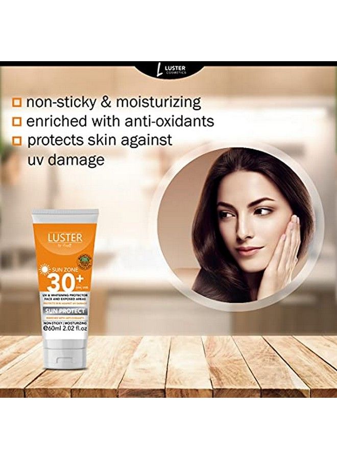 LUSTER Sun Protect Spf 30Plus With Uva & Uvb Protection | Nonsticky & Moisturizing Sunscream For Women & Men | All Skin Types (Paraben & Sulfate Free) 60Ml - Image 3