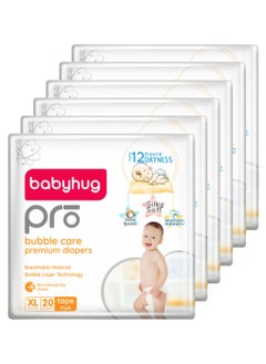 babyhug Babyhug Pro Bubble Care Premium Diapers Size 5, 120 Count 