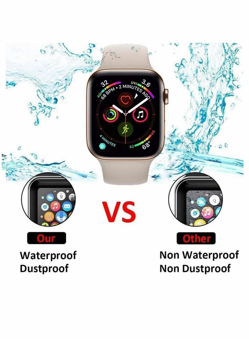 Captaintech 2 Pack Smart Watch Screen Protector Liquid Tempered Screen Protector Compatible for Apple Watch Full Coverage Protective Foil Watch Protective Film 9H 2.5D Hard Screen (40mm) - Image 4