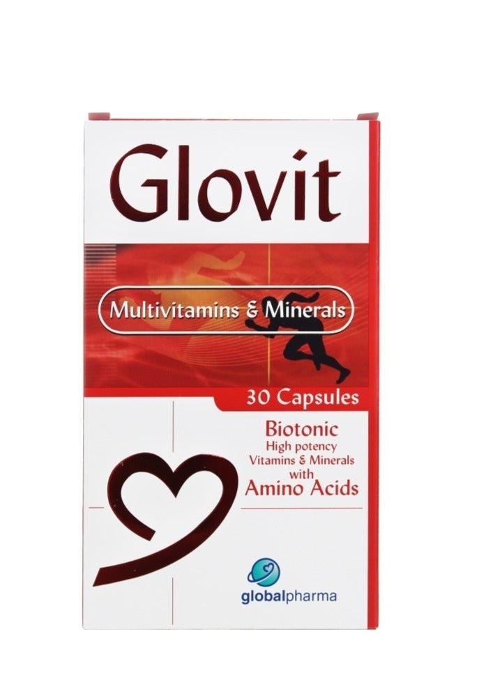 Glovit Multivitamins & Minerals Biotonic Capsules, 30 Count