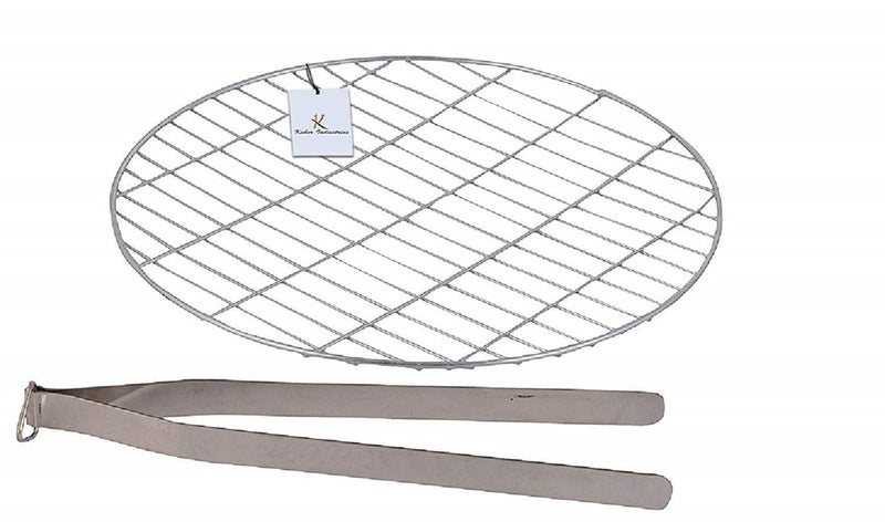 Kuber Industries Kuber Industries CTKTC6033E Multi Purpose Oven Gas Tandoor Barbeque Griller Silver  - Image 3