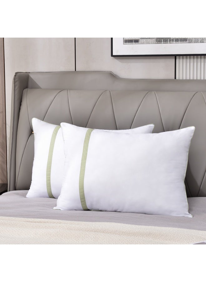 Bukela Pillows for Sleeping 2 Pack, Hotel Quality Bed Pillow King Size, 50x90cm, 1400g Total, Cotton Linen Cover, Good for Back and Side Sleepers - Image 1