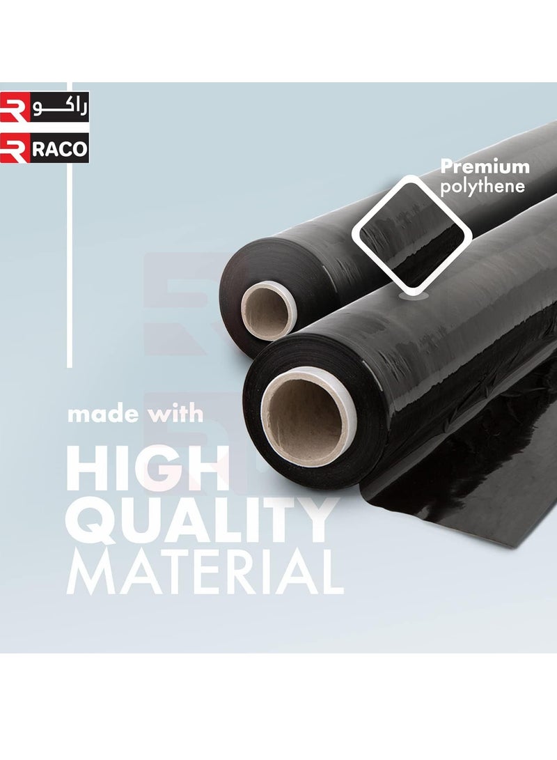 RACO RACO Stretch Film/Wrap Cling Durable Adhering Packing Moving Packaging Heavy Duty Shrink Film Pallet Wrapping Black  - Image 2
