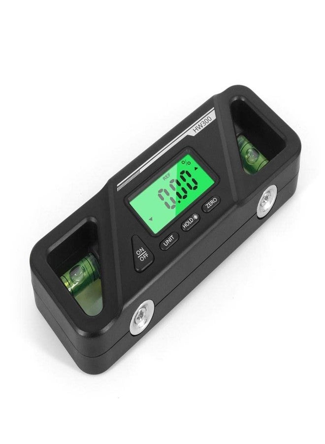 Walfront 2 in 1 Digital Magnetic Level Tool Digital Level and Protractor Angle Finder Bright LED Display (black) - Image 1