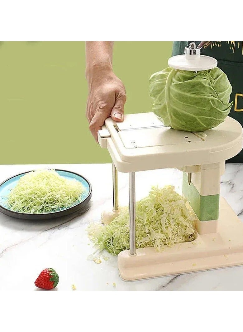 DubaiGallery Stainless Steel Cabbage Shredder Splatter Guard Slicer Grater Vegetable Wide Mouth Cutter for Quick Easy Chopping Ergonomic Kitchen Gadget Food Prep - Image 2