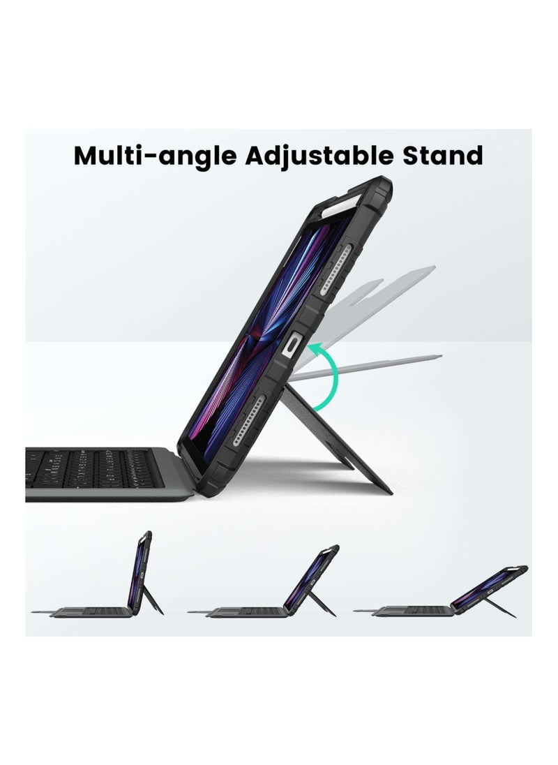 Nillkin - Nillkin Bumper Combo Keyboard Case Compatible with Apple iPad Air 2022 Air 5-Apple iPad Air 10.9 2020 with Magic Trackpad Built-in Pencil Holder Detachable Keyboard Sliding Camera Cover - Image 1