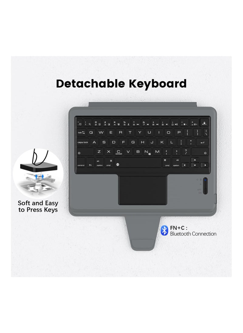 Nillkin - Nillkin Bumper Combo Keyboard Case Compatible with Apple iPad Air 2022 Air 5-Apple iPad Air 10.9 2020 with Magic Trackpad Built-in Pencil Holder Detachable Keyboard Sliding Camera Cover - Image 1