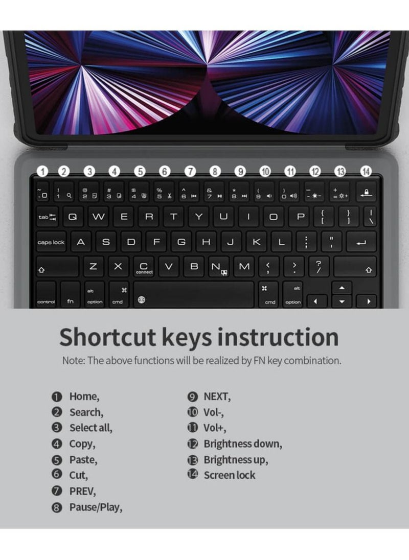 Nillkin - Nillkin Bumper Combo Keyboard Case Compatible with Apple iPad Air 2022 Air 5-Apple iPad Air 10.9 2020 with Magic Trackpad Built-in Pencil Holder Detachable Keyboard Sliding Camera Cover - Image 1