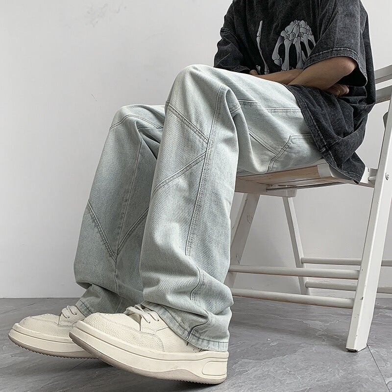 Unisex Classic Denim Jeans Loose Fit Daily Outdoor Wear - Image 3