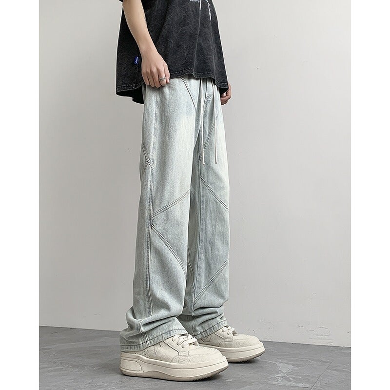 Unisex Classic Denim Jeans Loose Fit Daily Outdoor Wear - Image 2