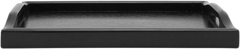 cheekyglo Black Coffee Table Tray, Rectangle Shape Wooden Food Serving Tray for Home Kitchen Restaurant(Black) - Image 1