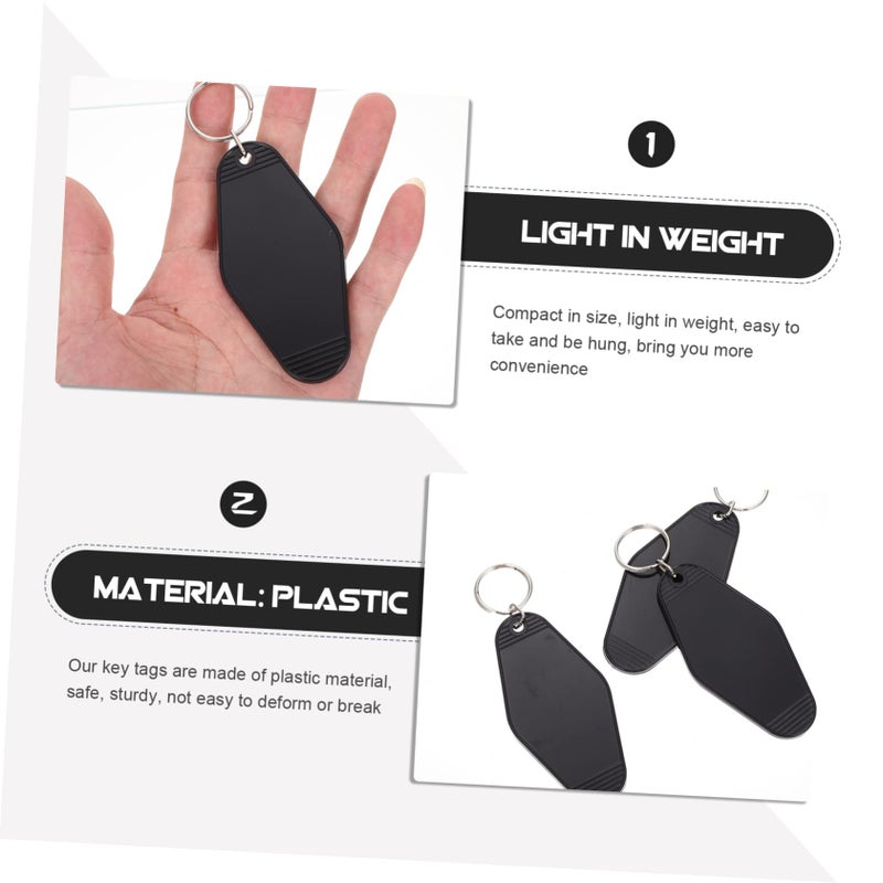 10Pcs Plastic Key Tags With Split Rings For Luggage Keys Organization Lightweight Reusable - Image 5