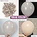 Bezente Light Brown Balloons Latex Party Balloons 100 Pack 12 inch Round Helium Tan Boho Neutral Vanilla khaki Brown Balloons for Graduation Woodland Safari Theme Jungle Wedding Party Decorations - Image 4