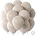 Bezente Light Brown Balloons Latex Party Balloons 100 Pack 12 inch Round Helium Tan Boho Neutral Vanilla khaki Brown Balloons for Graduation Woodland Safari Theme Jungle Wedding Party Decorations - Image 2