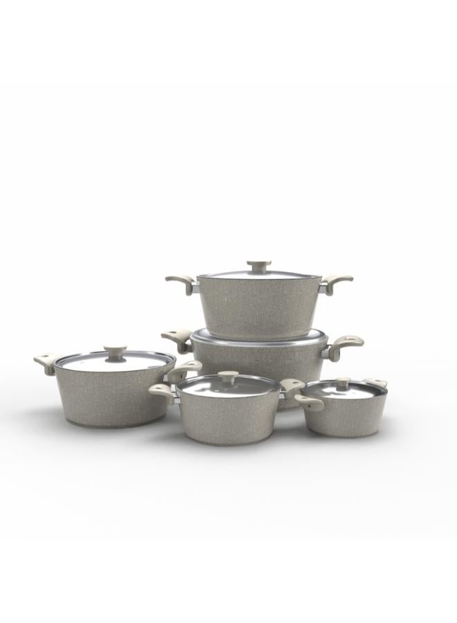 توب شيف مجموعة من 10 قطع أواني طهي من الجرانيت - Image 1