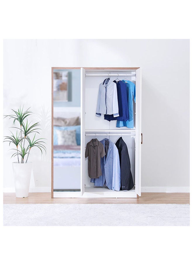 DANUBE HOME Gordion 3 Door Wardrobe Closet For Hanging Clothes Extra Sturdy Rack Storage Organiser Space Saving Cabinets For Bedroom L 149 x W 60 x H 220 cm Light Cream  - Image 3