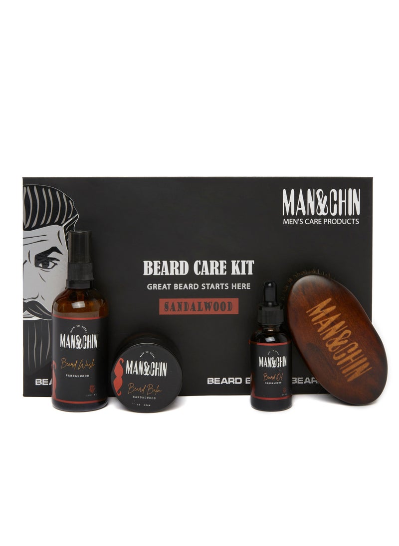 MAN&CHIN beard kit - Sandalwood  - Image 1