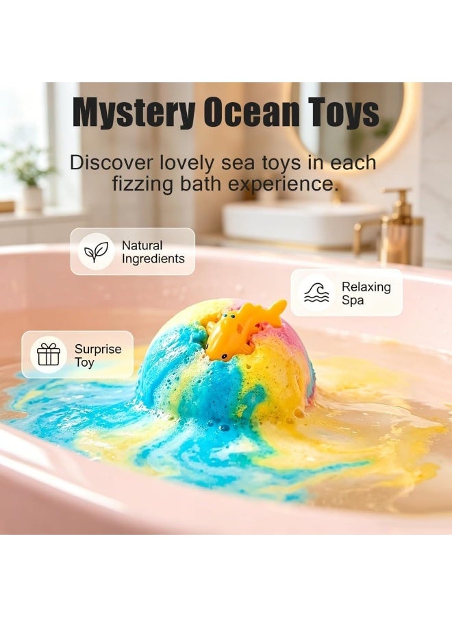 Bath Bombs for Kids with Surprise Inside, 12 Pack Kids Bath Bombs with Toys Inside, Colorful Bubble Bath Ball 2026 Advent Calendar, Birthday Easter Halloween Christmas Gift Set for Boys Girls (Ocean) - Image 5