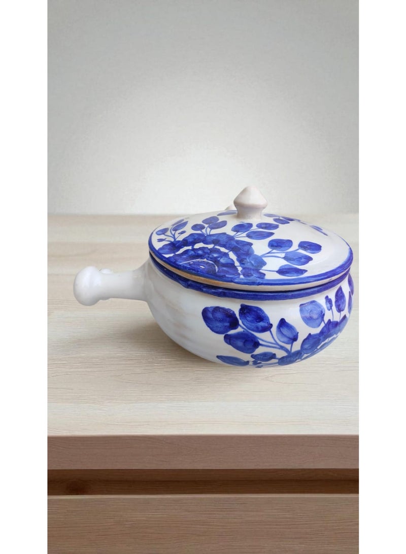 color zone pottery Casserole with lid made of ceramic and earthenware - oven and microwave safe. Withstands direct and indirect heat, flame or inside the oven. 17 cm - Image 3