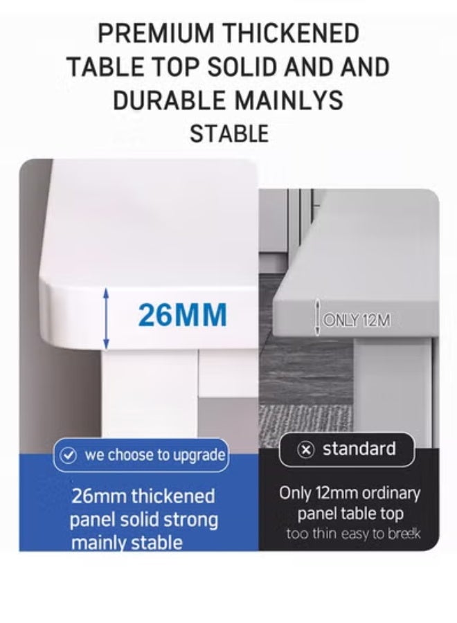 زي سي إم - هابي مكتب كمبيوتر على شكل حرف L مع طاولة دراسة مدمجة للمكتب المنزلي وركن غرفة نوم الطلاب 120 سم - Image 3