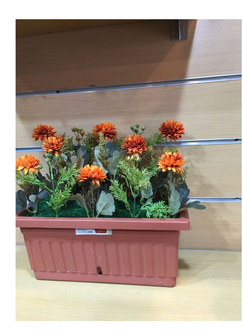 Generic Artificial plant pot brown color for decoration - Image 2