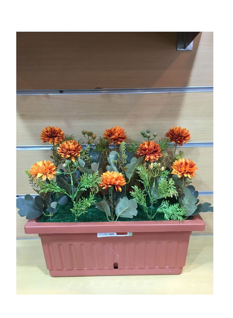 Generic Artificial plant pot brown color for decoration - Image 1