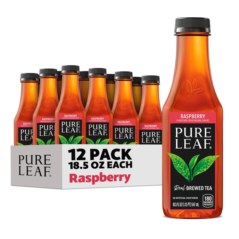 Pure Leaf Iced Tea Raspberry Real Brewed Tea 185 Fl Oz Bottles Pack of 12 - Image 3