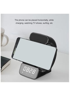 General Smart Speaker with Clock 3 in 1 Bluetooth Speaker with Digital Alarm Clock Wireless Charger FM Radio Hands-Free Call and Phone Holder Wireless Speaker  - Image 2