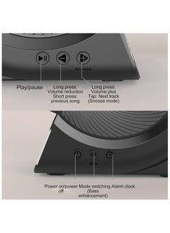 General Smart Speaker with Clock 3 in 1 Bluetooth Speaker with Digital Alarm Clock Wireless Charger FM Radio Hands-Free Call and Phone Holder Wireless Speaker  - Image 4