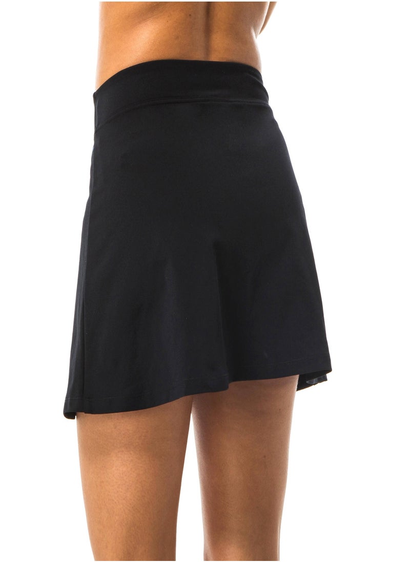 NABAIJI NABAIJI by DECATHLON, Women Swimming Skirt Una Without Inner Shorts Stylish & Quick-Dry Black  - Image 1